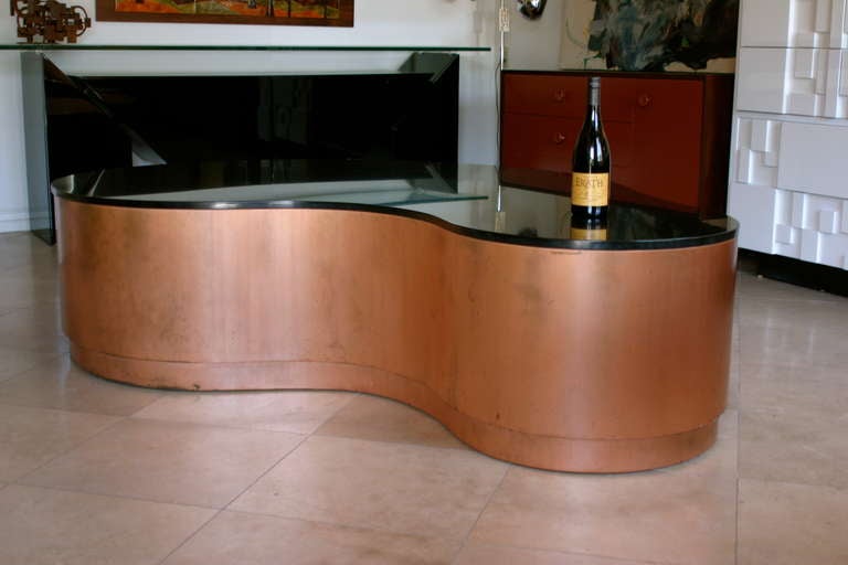 Huge Custom Biomorphic Copper And Granite Coffee Table 4