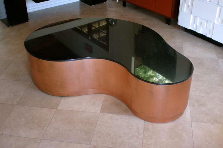 Huge Custom Biomorphic Copper And Granite Coffee Table 3