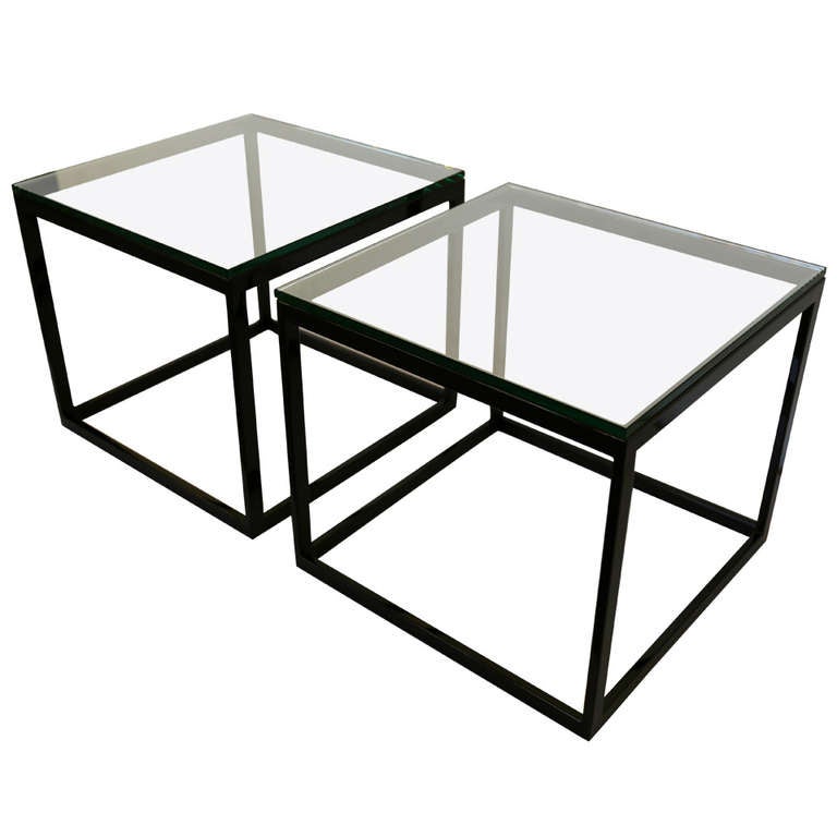 black cube side tables at 1stdibs