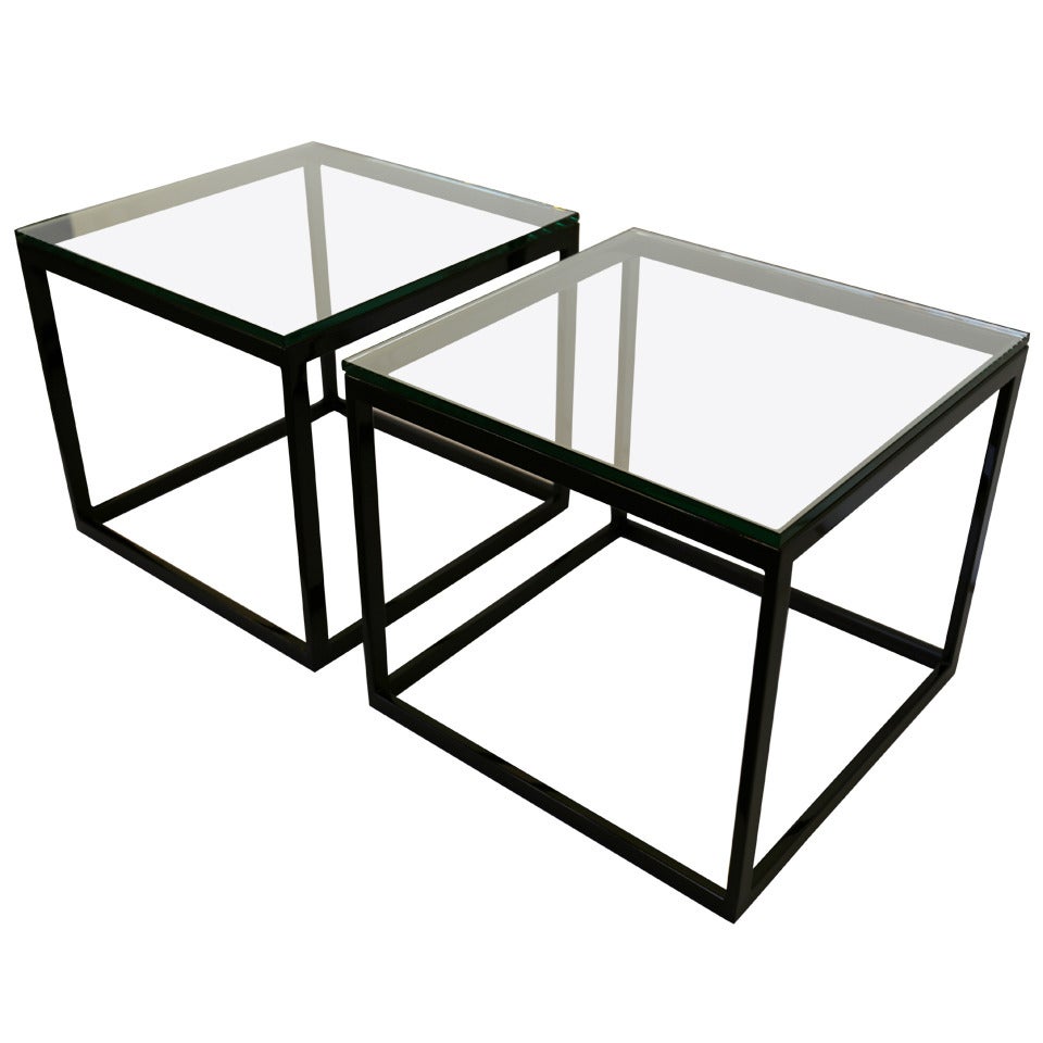black cube side tables at 1stDibs