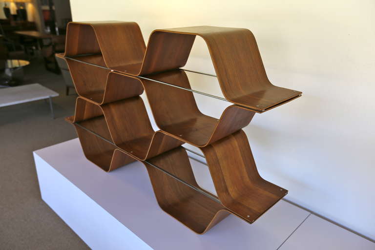 Bentwood " Honeycomb " Bookcase / Display by Bill Curry for Design Line.