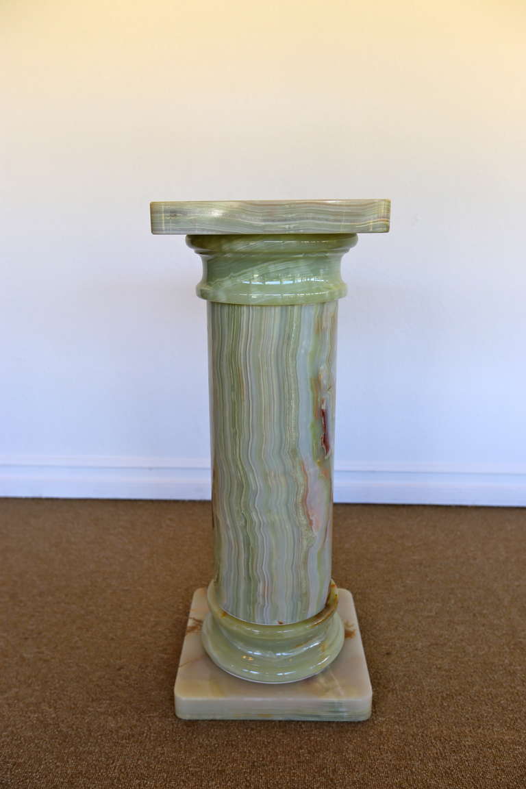 Late 20th Century Onyx Column Pedestal
