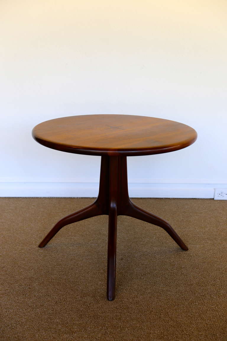 Handcrafted Sculptural Side Table by Sam Maloof, circa 1960 In Excellent Condition In Costa Mesa, CA