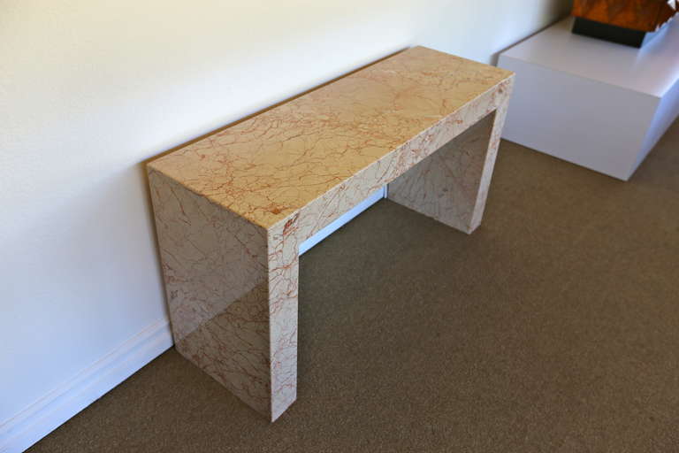 Custom Italian Marble Console Table at 1stDibs
