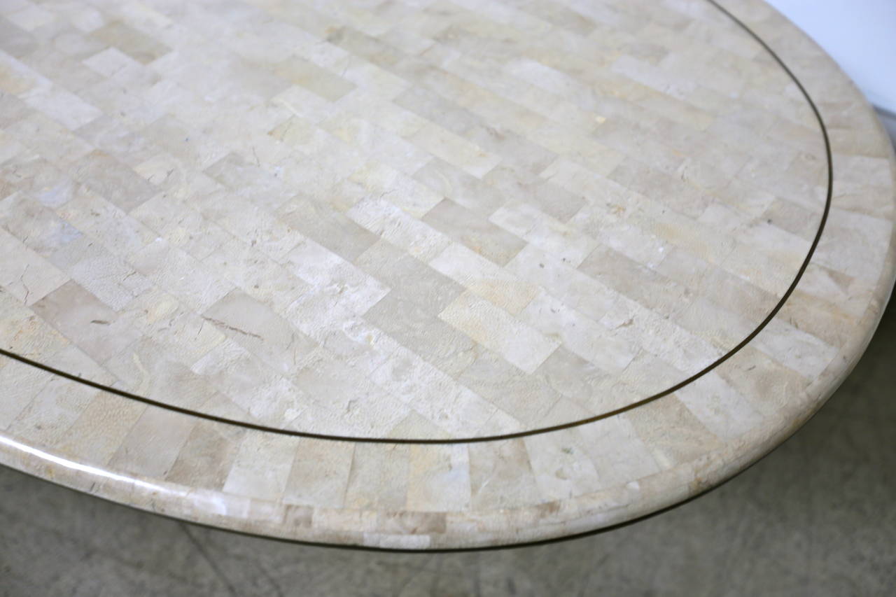 Mid-Century Modern Tessellated Stone Dining Table