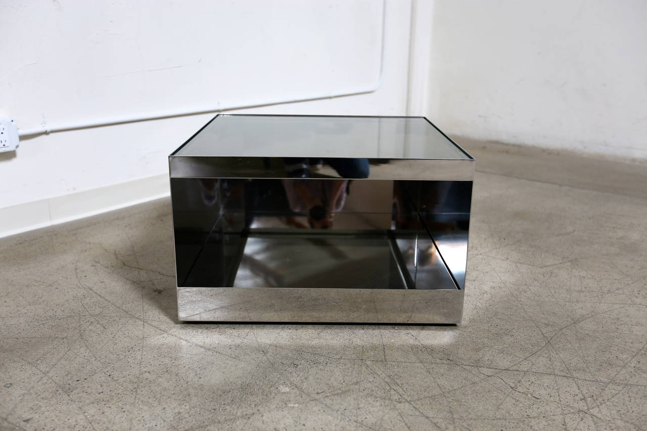 Mid-Century Modern Stainless Steel Table by Joe D'urso for Knoll