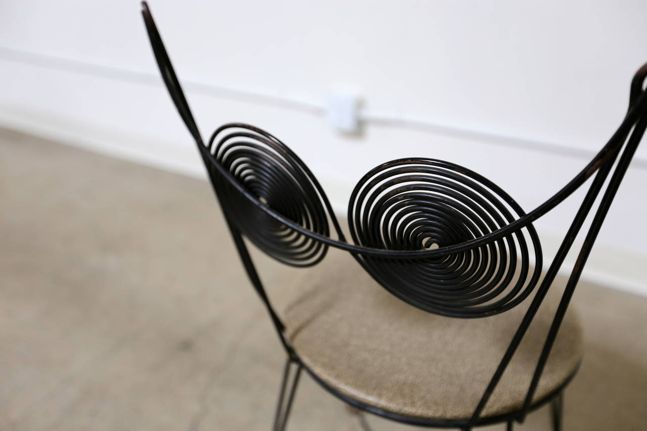 Mid-Century Modern Tony Paul Spiral Back Chair
