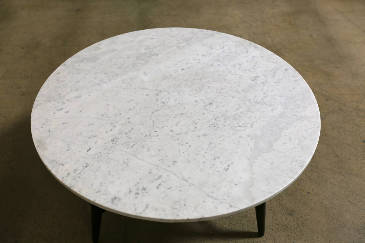 Mid-Century Modern Round Marble 