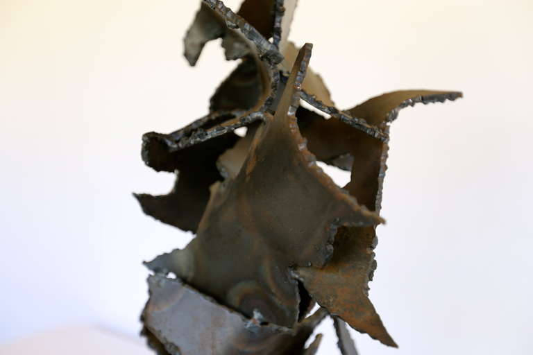 Torch Cut Steel Sculpture In Excellent Condition In Costa Mesa, CA