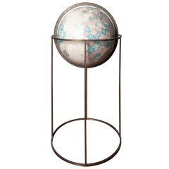 Globe On Brass Stand By Paul Mccobb 