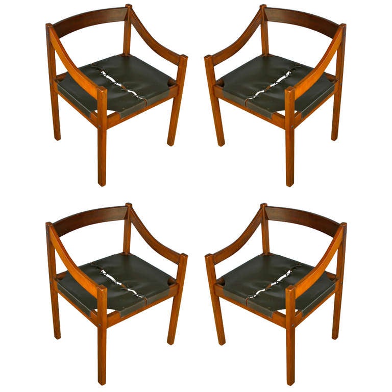 Four arm chairs by Jean Gillon for Italma Brazil at 1stDibs