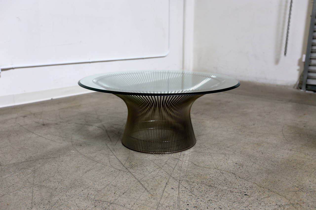 Mid-Century Modern Round Coffee Table by Warren Platner for Knoll