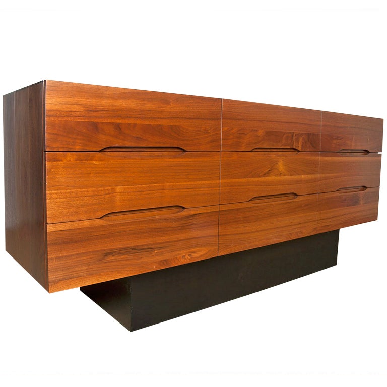 Solid walnut dresser at 1stDibs