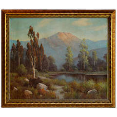 California Plein Air Landscape Painting by Herbert Sartelle, 1885-1955