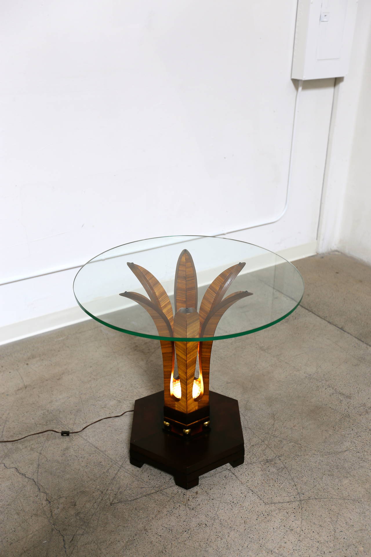 20th Century Rare Illuminated Tawi Wood Side Table by Edward Wormley for Dunbar