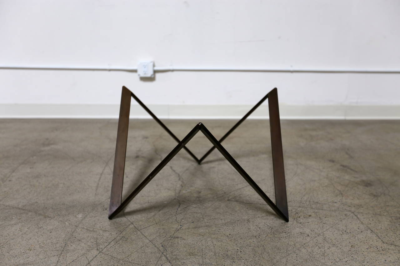Mid-Century Modern Bronze and Smoked Glass Coffee Table by Roger Sprunger for Dunbar