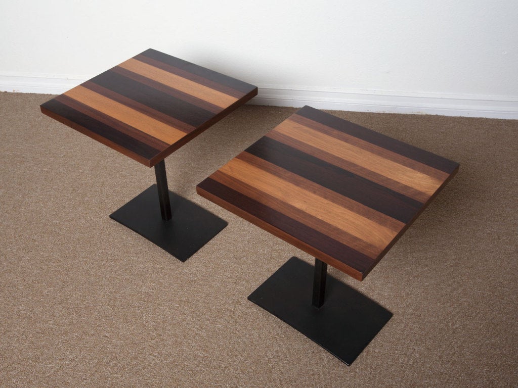 Pair of Side Tables by Milo Baughman for Directional In Excellent Condition In Costa Mesa, CA