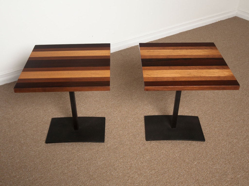 Rosewood Pair of Side Tables by Milo Baughman for Directional