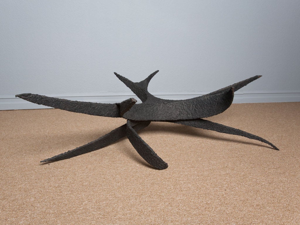 Mid-20th Century Sculptural brutal coffee table base att: Daniel Gluck