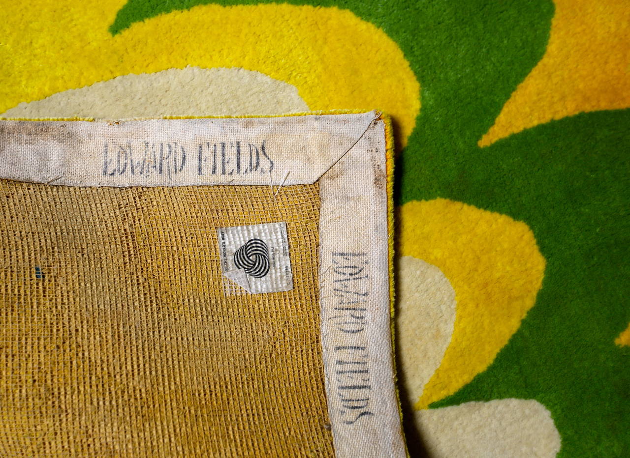 Mid-Century Modern Large Wool Carpet Signed Edward Fields