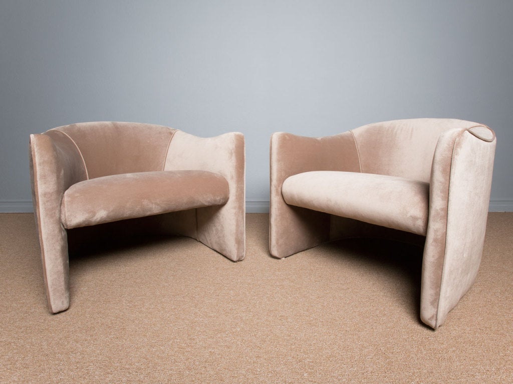 Pair of 1970's Lounge Chairs by Metropolitan chairs by METROPOLITAN 1