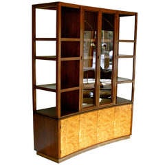 Curved Front China / Display Cabinet by Edward Wormley for Dunbar