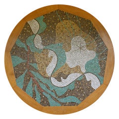 Abstract Mosaic Round Coffee Table 