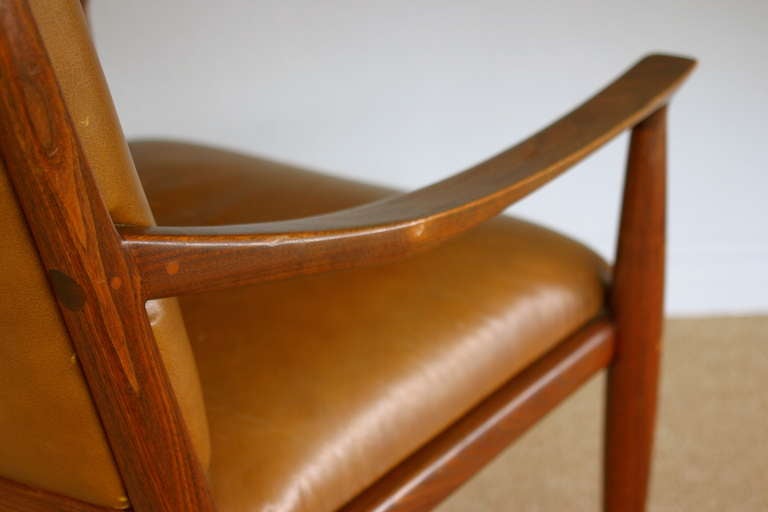 Pair of Handcrafted High Back Lounge Chairs by John Nyquist In Excellent Condition In Costa Mesa, CA