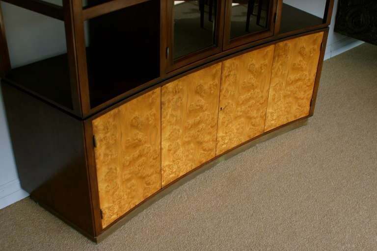 Curved Front China / Display Cabinet by Edward Wormley for Dunbar