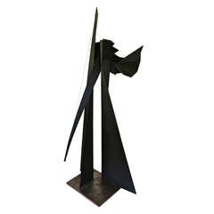 Steel "Origami" Modernist Sculpture