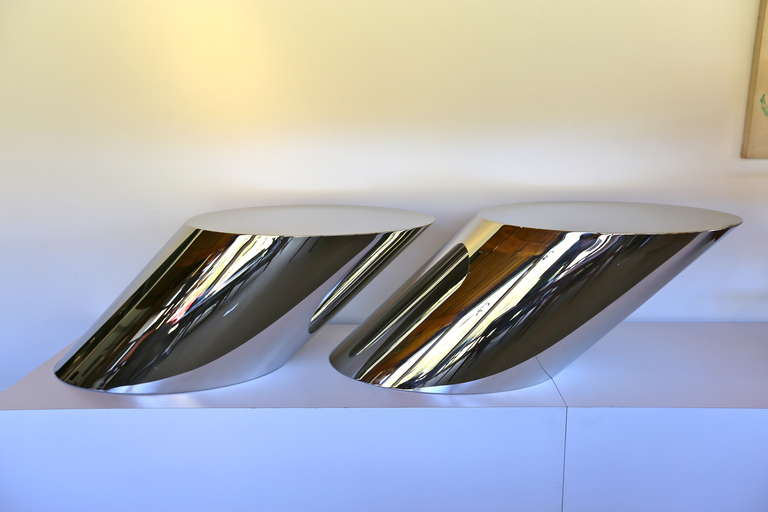 Monumental Pair of Zephyr Tables by J. Wade Beam for Brueton