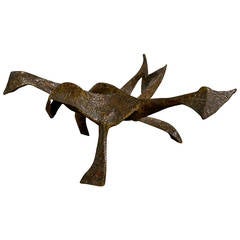 Brutalist Bronze Coffee Table Base 8