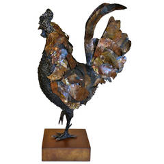 Rooster Sculpture by Roger DiTarando