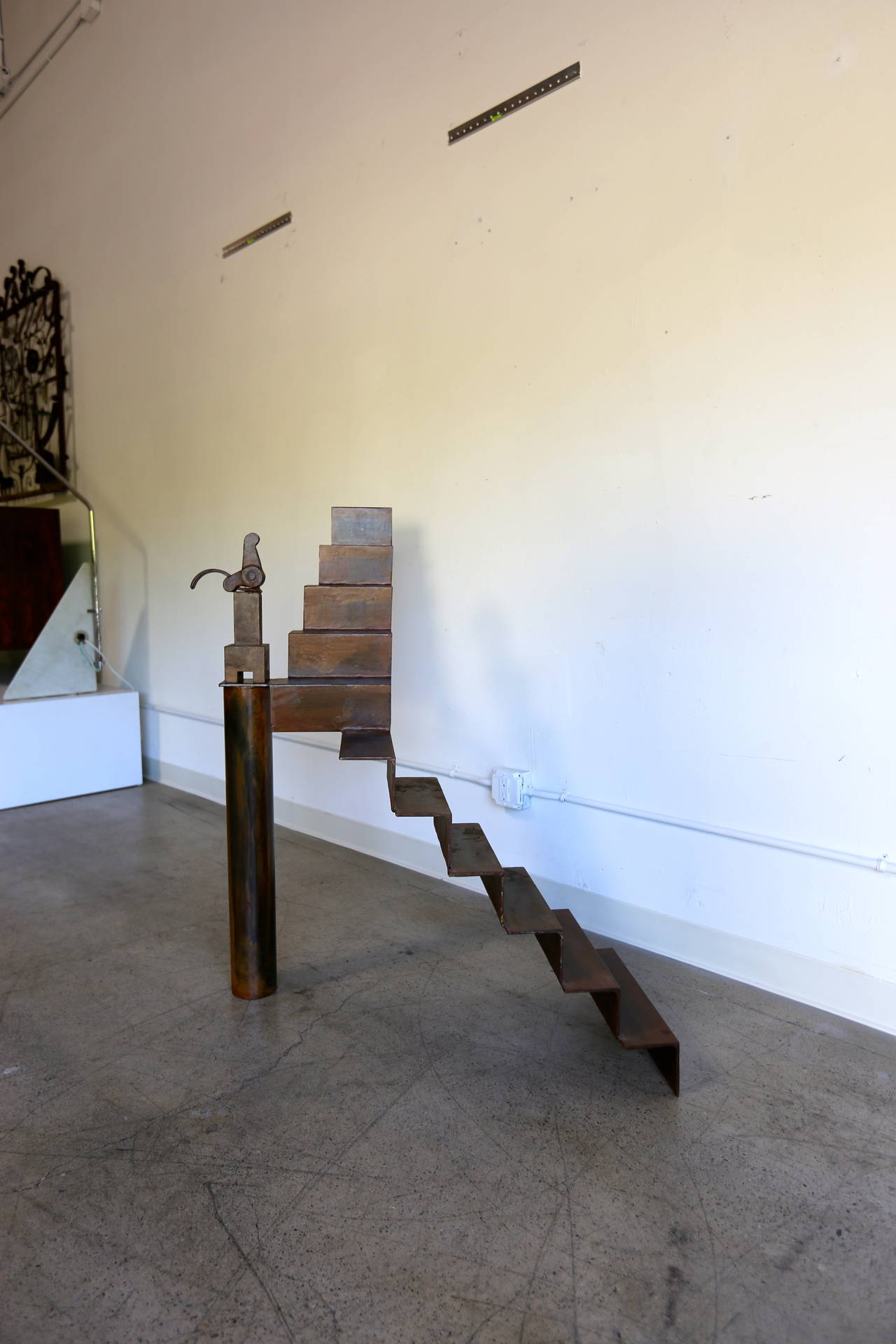 Modernist Steel Infinite Stairs Sculpture 4