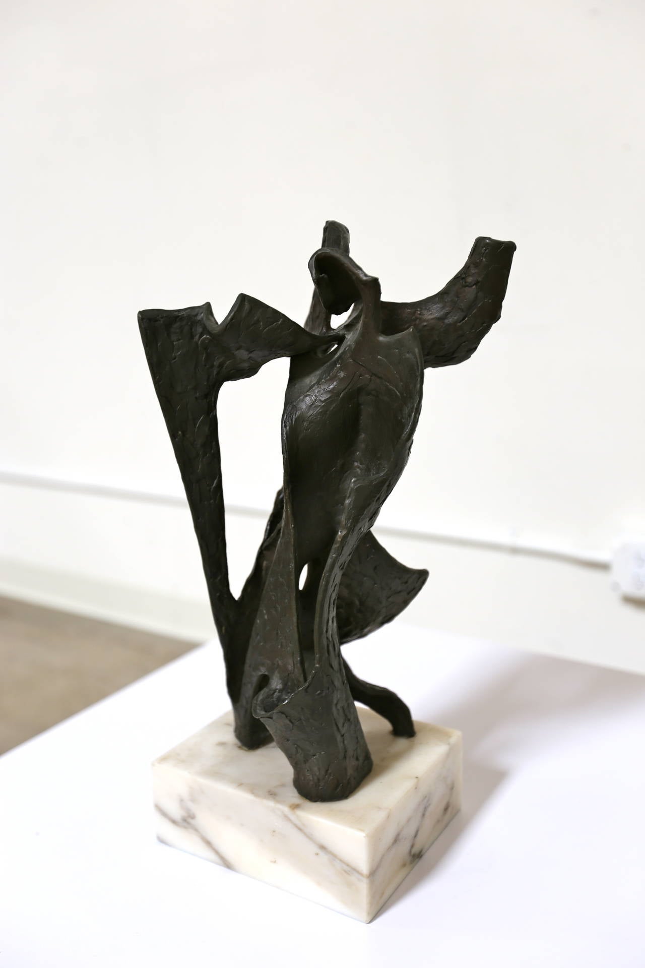 American Brutalist Abstract Bronze Sculpture