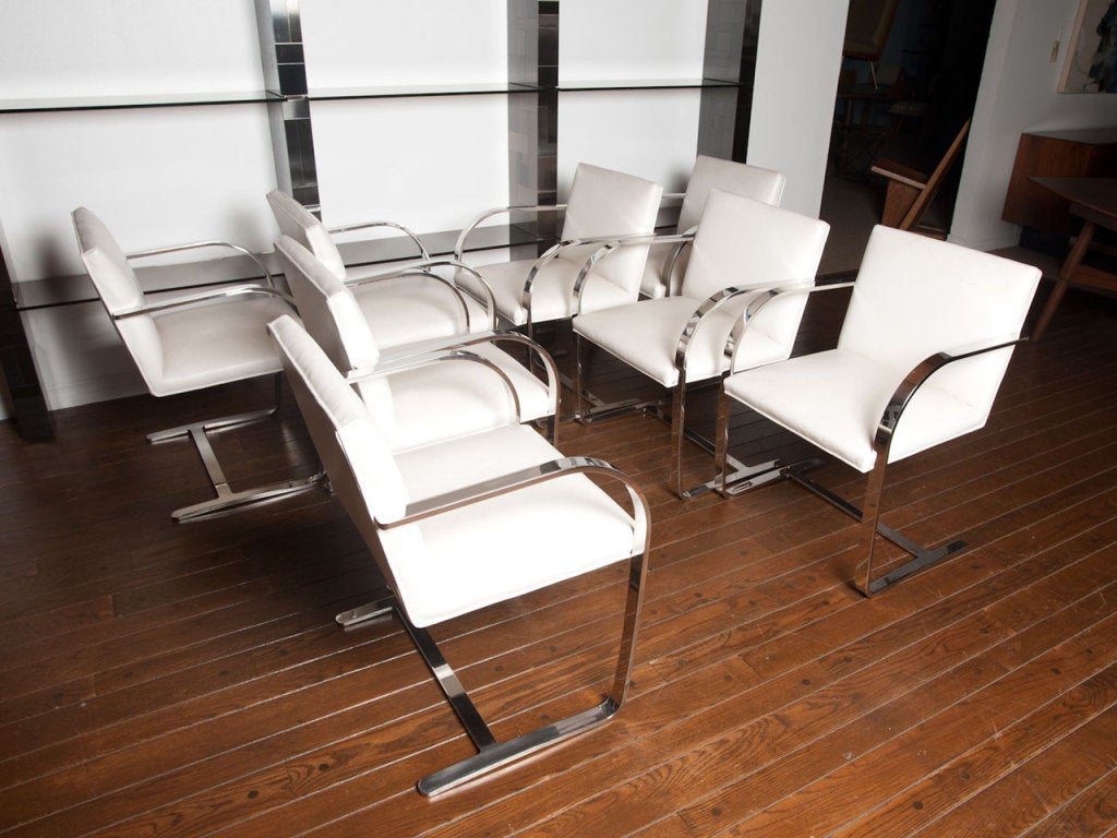 Set of 8 BRNO chairs by LUDWIG MIES VAN DER ROHE