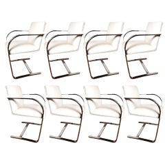 Set of 8 BRNO chairs by LUDWIG MIES VAN DER ROHE