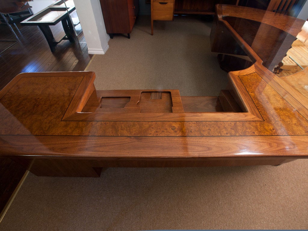 Mid-20th Century Executive Desk W/ Return By Maurice Baily Of Monteverde Young