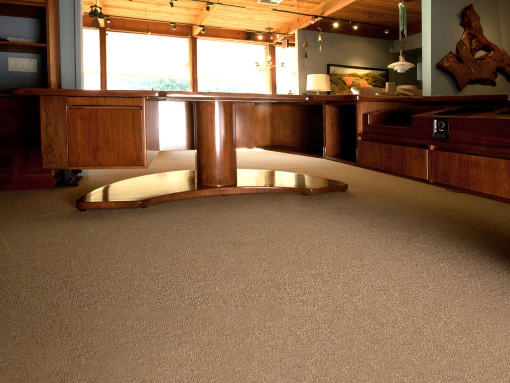 Burl Executive Desk W/ Return By Maurice Baily Of Monteverde Young