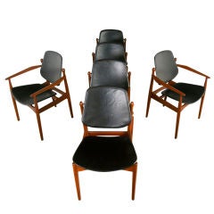 Set of six dining chairs by Arne Vodder for France & Sons