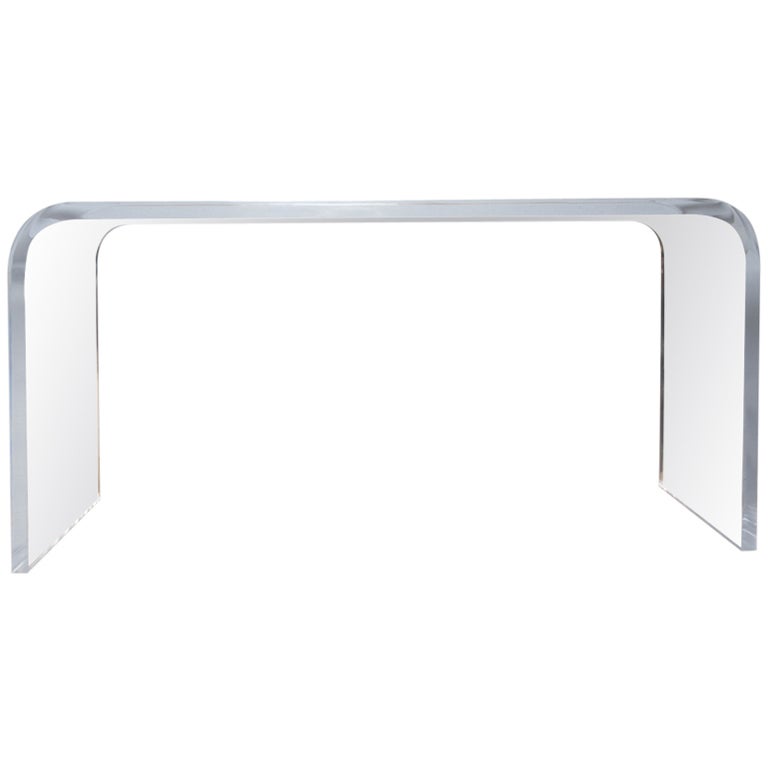 70's Lucite "Waterfall" console table
