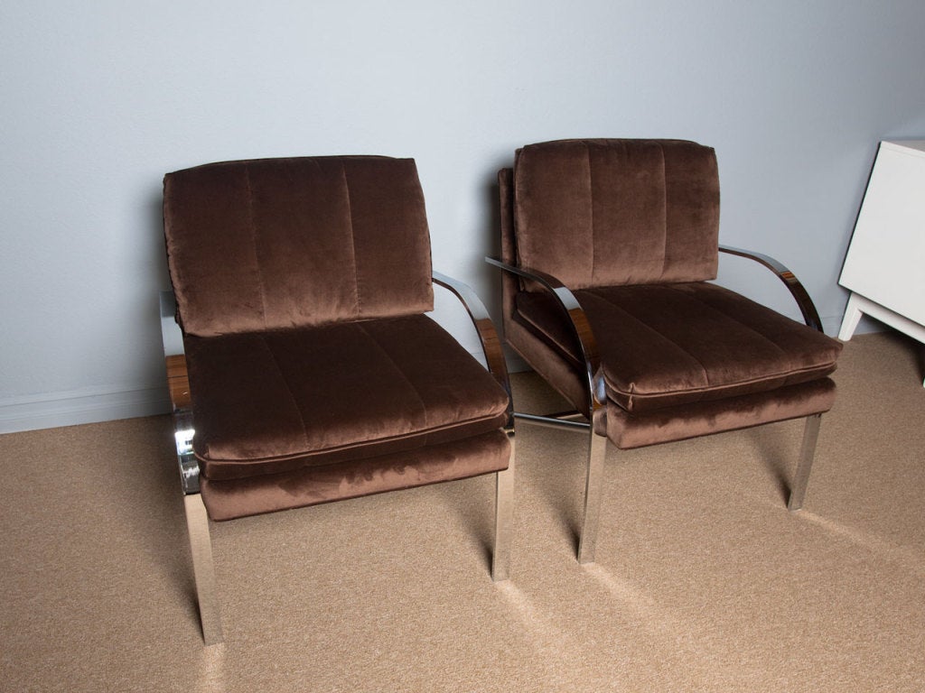 Swiss Pair of Arco Lounge Chairs in the style of Paul Tuttle