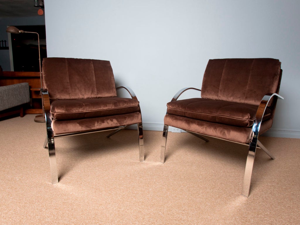 Pair of Arco Lounge Chairs in the style of Paul Tuttle In Good Condition In Costa Mesa, CA