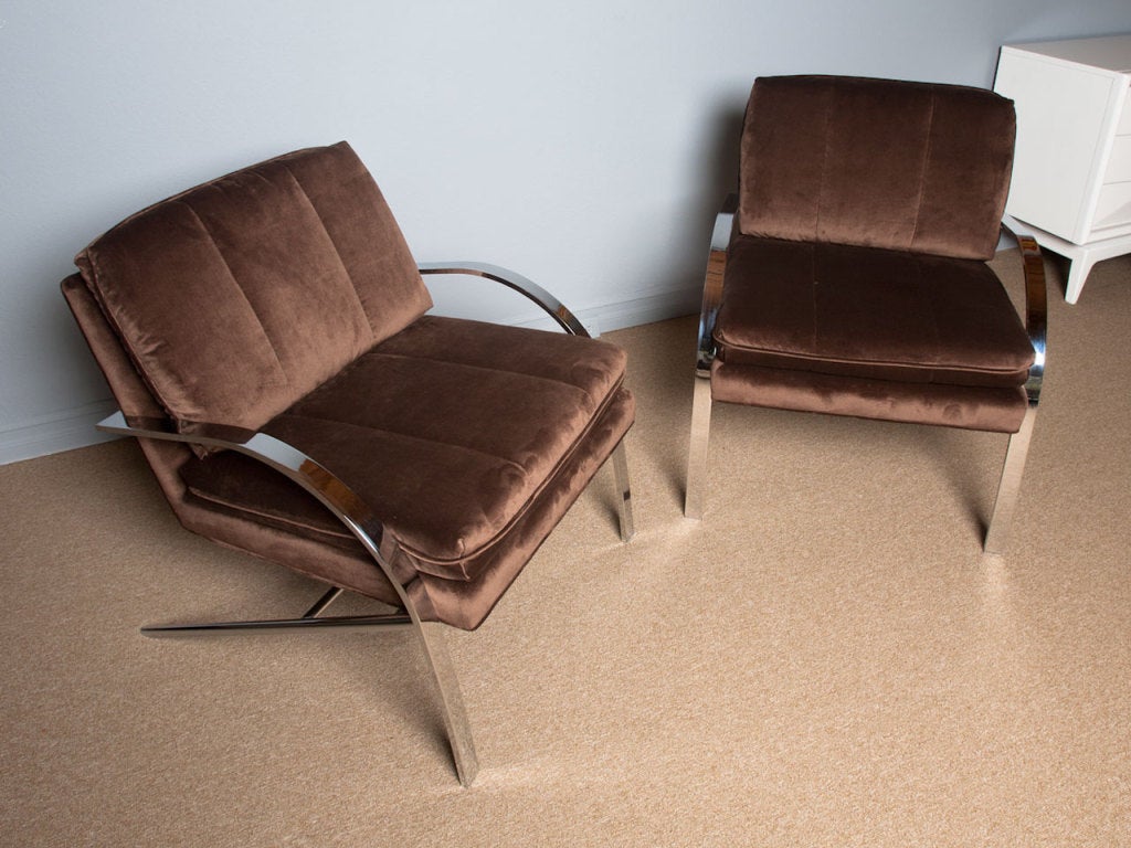 Mid-20th Century Pair of Arco Lounge Chairs in the style of Paul Tuttle