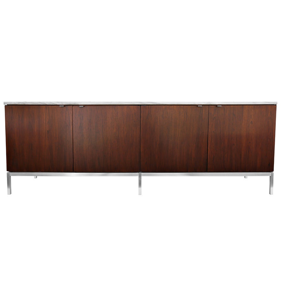 Florence Knoll Rosewood & Marble Credenza