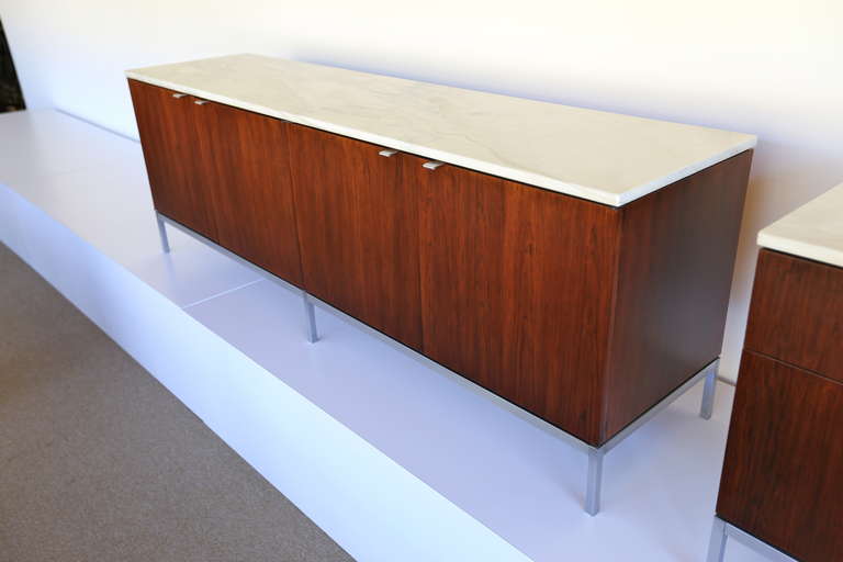 Mid-Century Modern Florence Knoll Rosewood & Marble Credenza