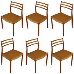Set of Six Dining Chairs by Niels Moller for J.L. Moller