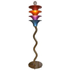 Vintage "Olympic Torch" Floor Lamp by Peter Shire