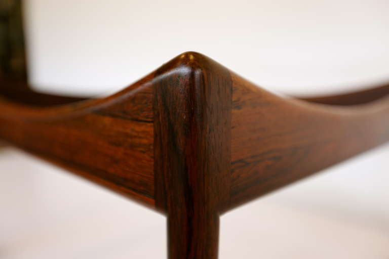Kristian Solmer Vedel Rosewood and Stainless Steel Side Catch-All Table 1