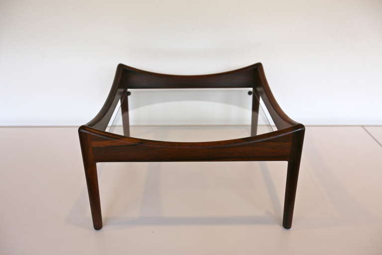 Kristian Solmer Vedel Rosewood and Stainless Steel Side Catch-All Table 2
